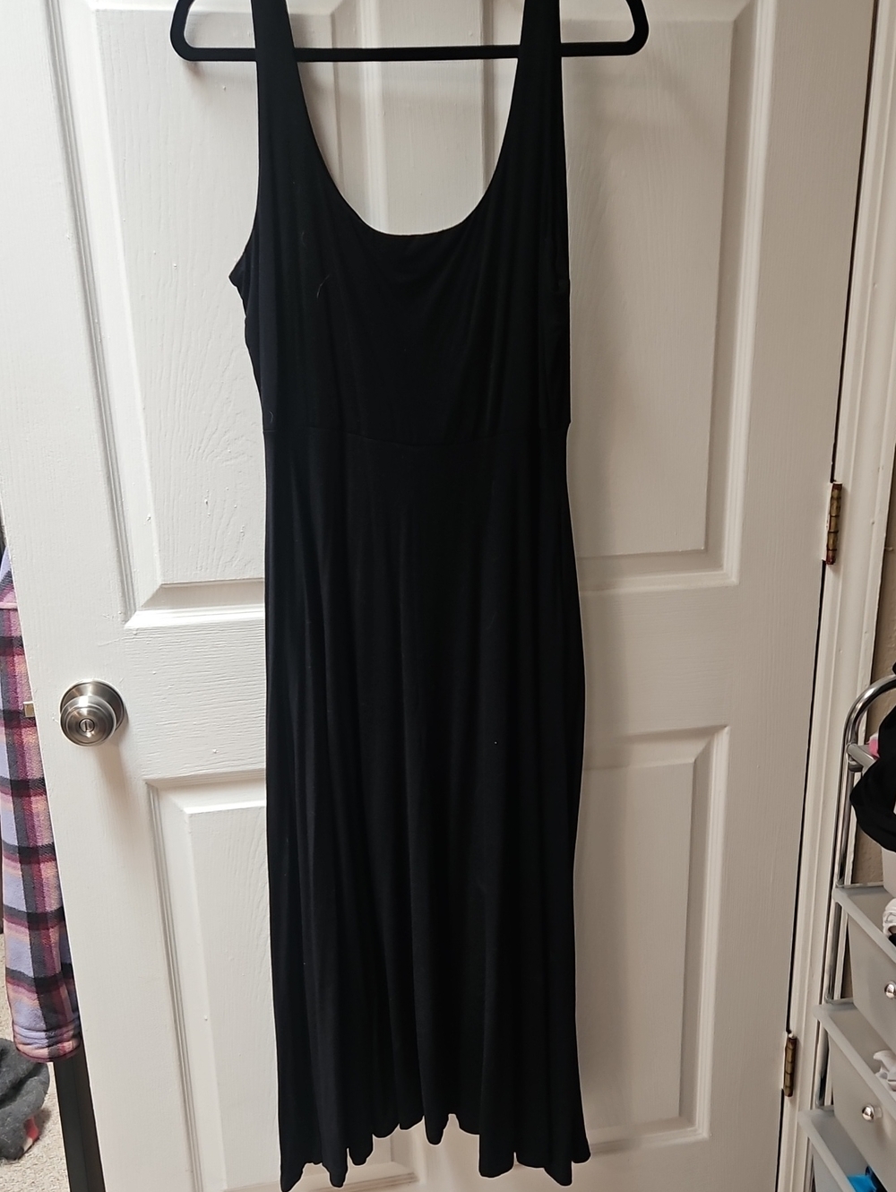 Market & Spruce Black Scoop-Neck Maxi Dress
